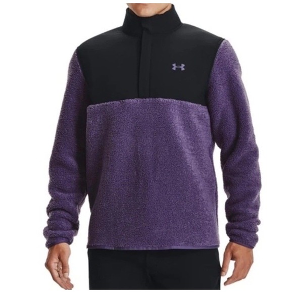 Under Armour Other - Under Armour Golf Men's Fleece 1/4 Snap Pullover Jacket M Sherpa Gorpcore  Sweat